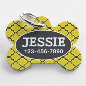 Personalized Pet Tag, Yellow