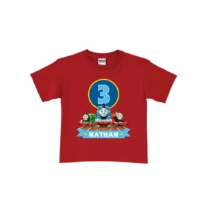 Personalized Thomas & Friends Red Birthday Boys' T-Shirt In Sizes: 2t, 3t, 4t, 5/6t