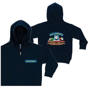 Personalized Thomas & Friends All Aboard Navy Toddler Boy Zip-Up Hoodie