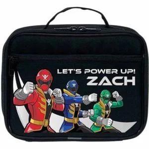 Personalized Power Rangers Power Up Black Lunch Bag