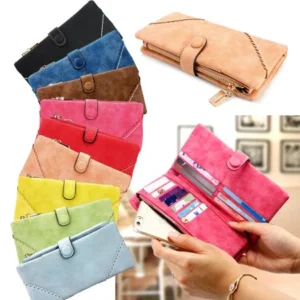 New Fashion Lady Button Women Long Leather Wallet Pocket Purse Clutch Card Holder Handbag Bag