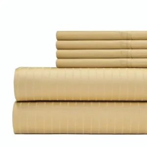 Aspire Linens Premier Stripe 700 Thread Count 6-piece Bed Sheet Set