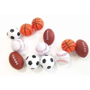 dazzling toys Mini Sports Balls Set of 12 Sports Balls for Kids - Soccer Ball, Basketball, Football, Tennis Ball (1 Dozen)