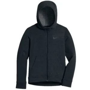 Nike Kids Dri-FIT Fleece Training Hoodie Little Kids/Big Kids Black/Black Boy's Clothing