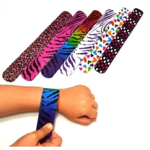 Dazzling Toys Hearts/animal Print Slap Bracelets - Pack of 100 - Mega Pack!