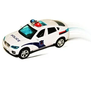 Bump and Go Police Toy Car - Battery Operated Novelty Cop Toy Car with Bump and Go Action | Sirens | Lights for Kids 3 Years and Up - Car Changes Direction on Contact