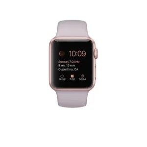 Refurbished Apple Watch 38mm Rose Gold Aluminum Case with Lavender Sport Band