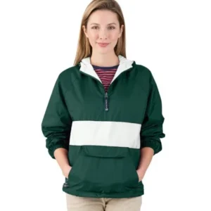 The "Classic Collection" Classic CRS Striped Nylon Pullover Jacket from Charles River Apparel