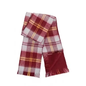 Japanese Kids Reversible Super Soft and Extra Warm Better Than Cashmere Winter Scarf - Solid Maroon / Plaid