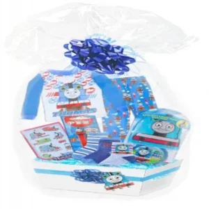 "Baby Boutique Boy's ""Thomas The Train Ultimate 45 Piece Gift Basket,"" Featuring Thomas and Friends Pajamas, Bath Toy Set, Stickers, Socks, Pez Etc., Size: 24 month"