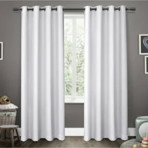 Exclusive Home Curtains 2 Pack Sateen Twill Weave Blackout Grommet Top Curtain Panels