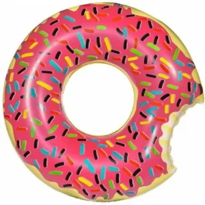 Inflatables Giant Frosted Donut Plastic Pool Float, 4' Wide