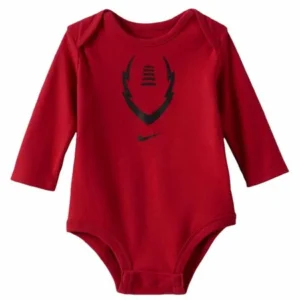 Nike Infant Boys Red Football Bodysuit Snap Bottom T-Shirt 0-3m