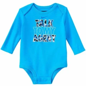 Nike Infant Boys Blue Talk To My Agent Bodysuit Snap Bottom T-Shirt