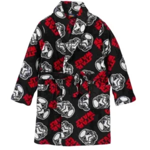 Star Wars Boys Black Fleece Stormtrooper Robe House Coat 4 - Size - 4