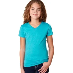 Next Level Apparel 3742 Big Girls Jersey T-Shirt - Bondi Blue - X-Small