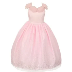 Rainkids Little Girls Pink Rhinestones Sparkly Tulle Tiara Dress 6