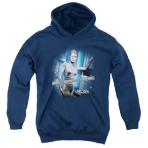 Trevco Star Trek-Seven Of Nine - Youth Pull-Over Hoodie - Navy, Extra Large