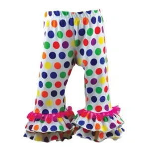 Baby Girls Multi Color Polka Dotted Ruffle Leggings 12-18M