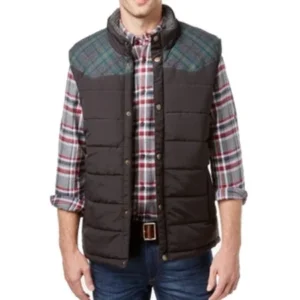 Weatherproof NEW Black Green Mens Size Big 2X Plaid Vest Jacket