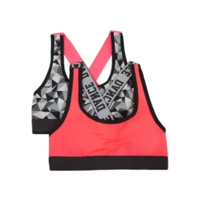 Fruit of the Loom Girls Banded Sports Bra, 2-Pack, Sizes 4-16