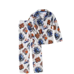 Sleep Tight Boys' Flannel Coat Style Pajama 2pc Sleepwear Set