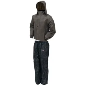 Frogg Toggs All Sport Rain Suit, Stone Jacket/Black Pants, Size XX-Large