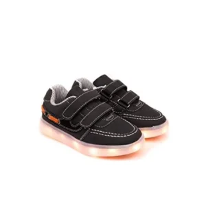 Kids Black Is Back - LED Light Up Shoes Low Top - The Ultimate Fashion Sneaker, Comfortable and Stylish, Boys and Girls (10.5, Black)