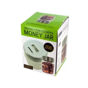 Bulk Buys OL448-2 Digital Coin Counter Money Jar, 2 Piece