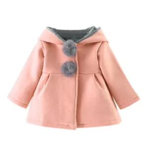 VoberryÂ® Fashionable New Baby Infant Girls Winter Warm Fluffy Fuzzy Thermal Coat Jacket Cardigan Thicken Clothes Tops Blouses Pink Color
