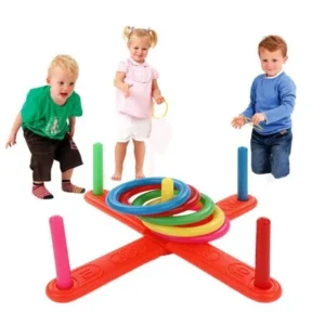 Voberry? Creative Fashionable Cool NEW Novelty Throwing Hoop Tossing Plastic Ring Quoiting Quoit Outdoor Garden Game Toys Outdoor Funny Intelligent Set Kids Children Baby Games Toys Gifts Presents