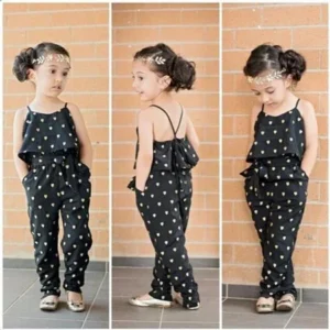 Voberry Kids Girls Love Heart Straps Rompers Jumpsuits Piece Pants Clothing 6T
