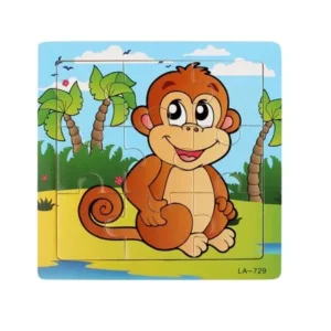 Wooden Monkey Puzzle Educational Developmental Baby Kids Training Toy