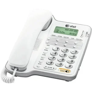 AT&T CL2909 Corded Phone, White, 1 Handset