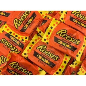 Reese's Peanut Butter Cups Stuffed with Reese's Pieces Candy, Milk Chocolate, Snack Size Cup 0.6 Ounces (Pack of 2 Pounds)
