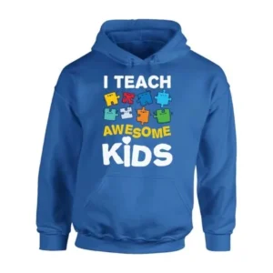 Awkward Styles Unisex Autism Awareness Puzzle Graphic Hoodie Tops I Teach Awesome Kids