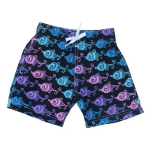 Azul Little Boys Multi Color Soft Rainbows Kisses Print Swimwear Trunks 2