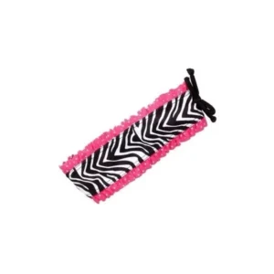 Azul Girls Black White Zebra Print Pink Ruffle Neon Safari Swim Headband