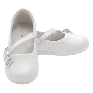 White Bow Mary Jane Style Strap Shoes Toddler 5-Little Girls 2