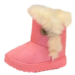 DZT1968? Fashion Winter Baby Girls Child Snow Boots Warm Shoes