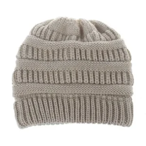 Fashion Baby Children Cap Solid Warm Winter Hats Knitted Wool Hemming