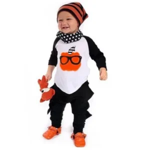 VoberryÂ® Fashionable Costumes 1Set Kids Toddler Boys Hallowmas Pumpkin Print T-shirt+Pants Outfits Clothes