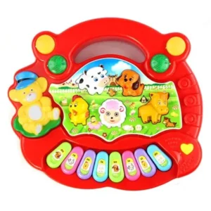 Binmer New Useful Popular Baby Kid Animal Farm Piano Music Toy Developmental Red