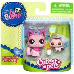 Littlest Pet Shop Cutest Pets Mommy & Baby Grooming Cats Figure 2 Pack