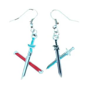 Dangle Earrings Sword Art Online Logo In Gift Box by Superheroes