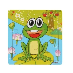 Frog Wooden Kids Children Jigsaw Education And Learning Puzzles Toys