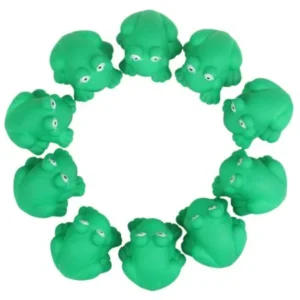 Cute One Dozen Rubber Cute Frog With Sound Shower Favors Baby Toy