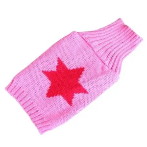 Fashion Red Star Knitted Dog Puppy Sweater Pet Jumper Apparel Clothes