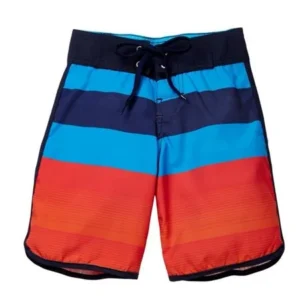 Azul Boys Red Blue Stripe Back To Basic Swimwear Board Shorts