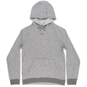 Primitive Apparel Din Check Pullover Fleece Hoodie Sweatshirt Sweater Mens Grey